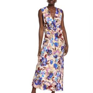 Favorite Daughter Nita Maxi Dress Winter Bloom Sleeveless V-Neck Size M $278